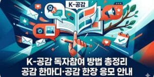 K-공감 독자참여 방법 총정리, 공감 한마디·공감 한장 응모 안내