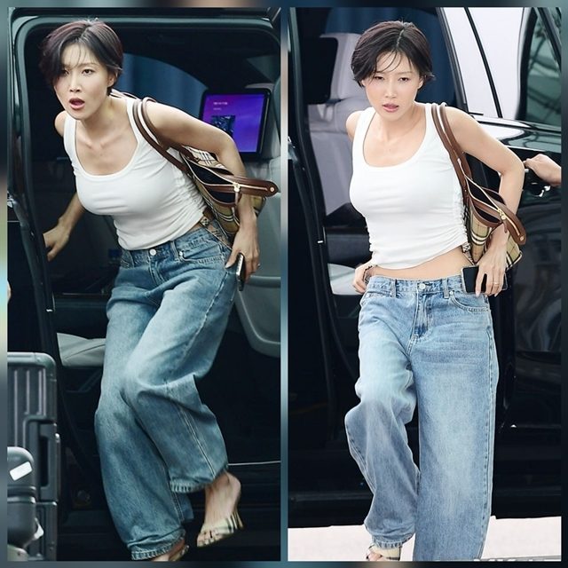 화사 공항 패션 근황