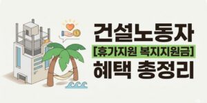 건설노동자 휴가지원 복지지원금 신청 조건과 60만원 혜택 총정리